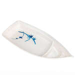 Thunder Group 8006BB 54 Oz 16.25 x 7.12 Inch Asian Blue Bamboo Melamine Large White Sushi Boat, DZ