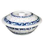 Thunder Group 8010DL 75 Oz 10 Inch Diameter Asian Blue Dragon Melamine Serving Bowl with Lid, EA