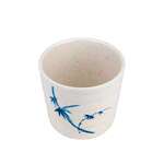 Thunder Group 9302BB 11 Oz 3.5 Inch Asian Blue Bamboo Melamine White Tea Cup, DZ