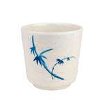 Thunder Group 9302BB 11 Oz 3.5 Inch Asian Blue Bamboo Melamine White Tea Cup, DZ