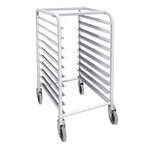 Thunder Group ALSPR010, 20-1/4"x26"x38-1/2" 10-Tier Pan Rack with 4 Casters (2 Locking, 2 Regular), K/D