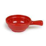 Thunder Group CR305PR 10 Oz 4.25 x 6.75 x 2 Inch Western Red Melamine Soup Bowl with Handle, DZ