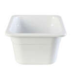 Thunder Group GN1164W, 1/6 Size 4-Inch Deep Melamine Anti-Jam Food Pan, White