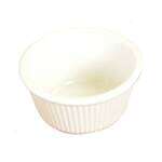 ML532B1 4 Oz 3.38 Inch Fluted Melamine Round Bone Ramekin, DZ