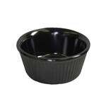 ML532BL1 4 Oz 3.38 Inch Fluted Melamine Round Black Ramekin, DZ