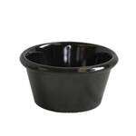ML539BL1 6 Oz 3.8 Inch Smooth Melamine Round Black Ramekin, DZ