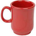 Thunder Group N-901PR 8 Oz 3 Inch Western Red Melamine Bulbous Mug, DZ