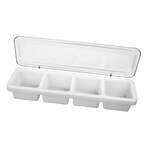 PLBC004P, 18x5-Inch Plastic 4 Compartment Bar Caddies with Cover