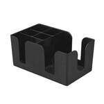 PLBC006, Plastic Bar Caddy 6 Compartment, Black