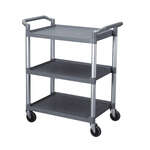 Thunder Group PLBC3316G, 33-1/2"x16-1/8"x37" 3-Tier Bus Cart, Gray