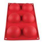 PLBM001S, 2.7-Ounce Hemisphere High Heat Silicone Baking Mold, 6 Cavities