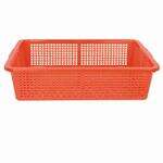 Thunder Group PLFB003R, 18x13 3/4-Inch Plastic Rectangular Colander without Handles, Red