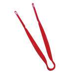 PLFTG012RD, 12-Inch 1-Piece Polycarbonate Pom Tong, Flat Grip, Red