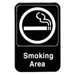 PLIS6902BK, 6x9-inch 'Smoking Area' Information Sign