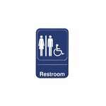 PLIS6903BK, 6x9-inch 'Restrooms/Accessible' Information Sign