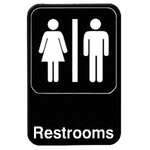 Thunder Group PLIS6908BK, 6x9-inch 'Restrooms' Information Sign
