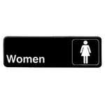 Thunder Group PLIS9314BK, 9x3-inch 'Women' Information Sign