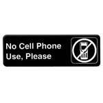 Thunder Group PLIS9332BK, 9x3-inch 'No Cell Phone Use Please' Information Sign