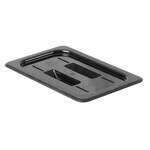 Thunder Group PLPA7140CBK, Polycarbonate Quarter Size Solid Cover For Food Pan, Black