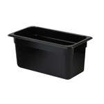 Thunder Group PLPA8136BK, Third Size 6-Inch Deep Black Polycarbonate Food Pan