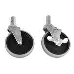 Thunder Group PLRC005B, 5-Inch Aluminum Heavy Duty Caster with Lock