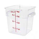 PLSFT002PC, 2-Quart Polycarbonate Square Food Storage Containers w/o Lid, Clear