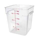 Thunder Group PLSFT018PC, 18-Quart Polycarbonate Clear Square Food Storage Containers (Lids sold separately)