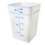 Thunder Group PLSFT022PP, 22-Quart Plastic Square Food Storage Containers w/o Lid, White