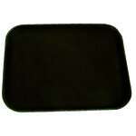 Thunder Group PLST1418BL, 14x18-Inch Polypropylene Rubber Lined Rectangular Serving Tray, Black