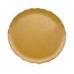 Thunder Group RF1010G 10 1/2 Inch Diameter Western Melamine Gold Pearl Round Dinner Plate, EA