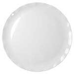 Thunder Group RF1018W 18 Inch Western Black Pearl Round Melamine White Dinner Plate, EA