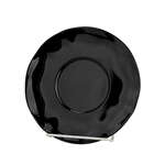 Thunder Group RF1065BW 6 1/2 Inch Western Black Pearl Round Melamine Two Tone Black Saucer for RF9475, EA