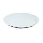 RF2030W 30 x 12 Inch Western Black Pearl Melamine Rectangular White Platter, EA