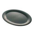 Thunder Group RF2224BW 22 x 16 Inch Western Black Pearl Melamine Rectangular Two Tone Black Platter, EA