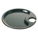 Thunder Group RF7010B 10 1/2 Inch Western Black Pearl Round Melamine Black Party Plate, EA