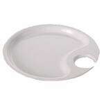 Thunder Group RF7010W 10 1/2 Inch Western Black Pearl Round Melamine White Party Plate, EA