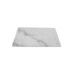 Thunder Group SB514W 14 3/4 x 8 1/4 Inch Western White Shadow Melamine Faux Marble Serving Board, EA