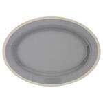 Thunder Group SD2121H 21 x 15 Inch Western Graham Gray Melamine Oval Platter, EA
