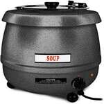 Thunder Group SEJ32000TW, 10 Qt, 13x14.5-inch Brown Electric Soup Warmer, 110V-120V/60Hz, NSF, EA