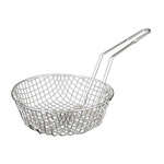 Thunder Group SLCB010C, 10-Inch Round Culinary Basket, Nickel Plated, Fine Mesh