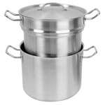 Thunder Group SLDB020, 20-Quart 18/8 Stainless Steel Double Boiler with Cover, 3-Piece Set (Discontinued)