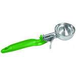 SLDS012L, 2.6-Ounce Stainless Steel Lever Disher, Size 12, Coated Handle, Green