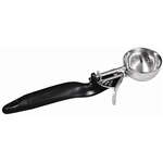 SLDS030L, 1-Ounce Stainless Steel Lever Disher, Size 30, Coated Handle, Black