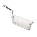SLFB007, 13 3/8 x 4 3/8 x 5 1/2-Inch Rectangular Nickel-Plated Fry Basket With Gray Handle