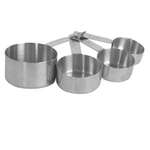 SLMC2414, Stainless Steel Measuring Cup with Handle, Capacity Marking Cups-Ounces, Clear, 4-Piece Set