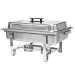 Thunder Group SLRCF001, 8-Quart Stainless Steel Full Size Welded Chafer Set