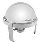 Thunder Group SLRCF0860, 6-Quart Stainless Steel Round Chafer with Roll Top Handle