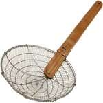Thunder Group SLSKR112GV, 12x3-inch Galvanized Fine Mesh Skimmer with 14x1.75-inch Bamboo Handle, EA