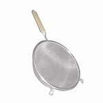 Thunder Group SLSTN3206, 6-Inch Double Fine Mesh Strainer with Wooden Handle, Nickel-Plated Steel