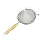 Thunder Group SLSTN5106, 6-Inch Stainless Steel Single Fine Mesh Strainer w/Wooden Handle